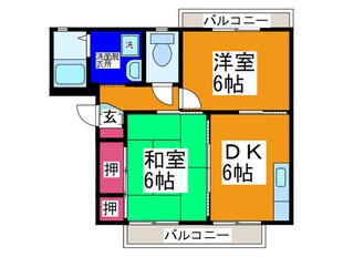 くすの木ハイツＡの物件間取画像